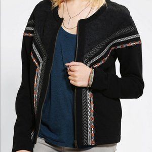 Ecote Embroidered Black Light Jacket